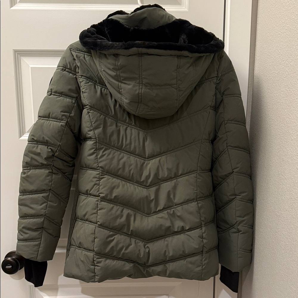 Nautica Women's Olive Puffer Coat - Picture 2 of 6